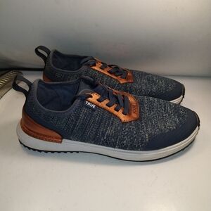 True Linkswear Lux Knit Heathered Navy Blue Golf Shoes Men's sz 10.5.